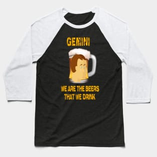 Funny beer shirt Gemini sign Baseball T-Shirt